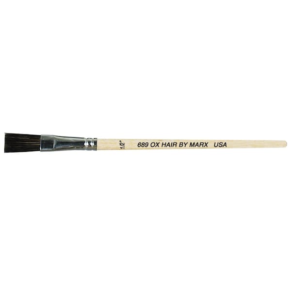 Gordon Brush Size 1/2 Chemical Resistant Ox Hair Flat Brush, PK12 0689-00050 - main